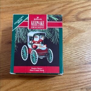 Hallmark Keepsake Ornament - Santa's Red and Green Surrey